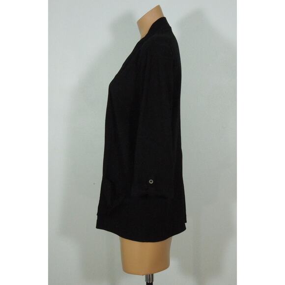 STUDIO WORKS Open Cardigan Top M MEDIUM Womens Black - Picture 3 of 5